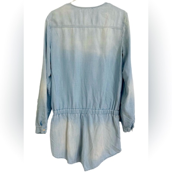Cloth & Stone Womens Romper M Chambray Blue Soft Tencel Denim Look - Picture 3 of 8